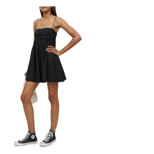 Reformation Black Mini Dress Size 2 - Catarina Dress